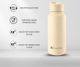 Omgevoed RVS Drinkfles 1 Liter – Houdt 24u koud & 12u warm