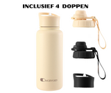 Omgevoed RVS Drinkfles 1 Liter – Houdt 24u koud & 12u warm